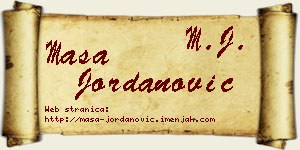 Maša Jordanović vizit kartica